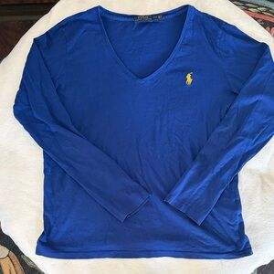 Ralph Lauren Deep Blue Shirt with Yellow Emblem